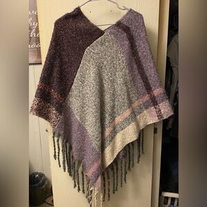 Woman’s Purple Poncho